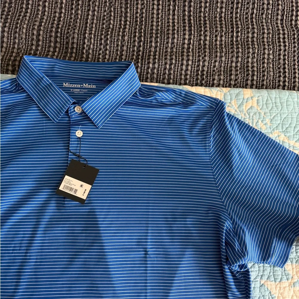 Mizzen+Main Royal Blue Striped Shirt - Picture 4 of 6